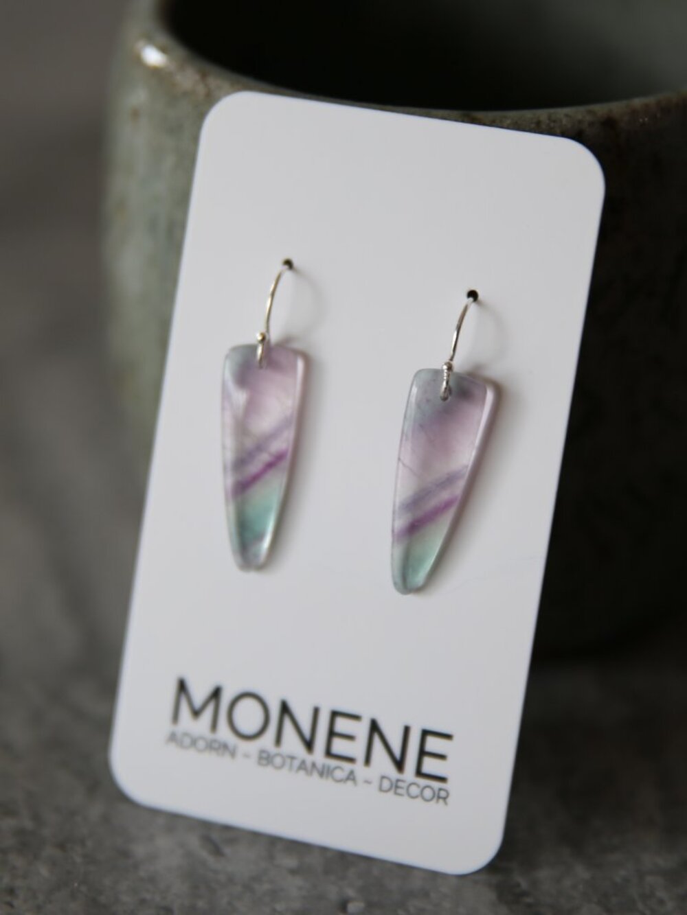 Light Fluorite and Sterling Silver Earrings